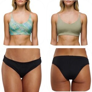 NWT prAna Green Blue Reversible Swim Set Size Large
Bikini Set